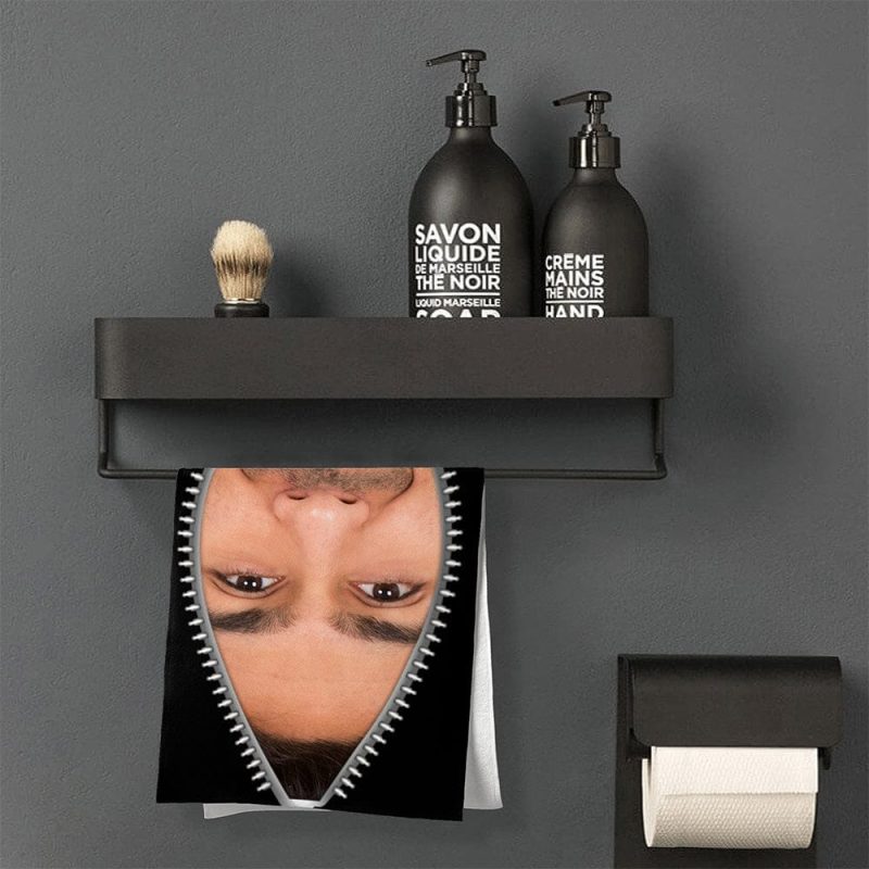 Funny Towel With Faces Zipper Towel Personalized Towel Funny Gifts for Him