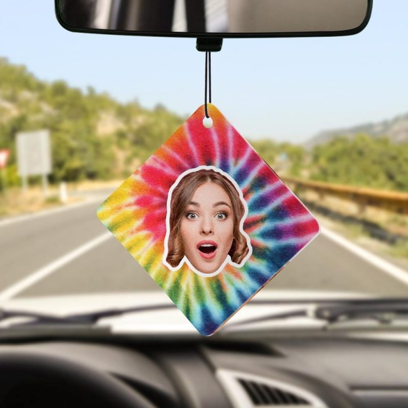Picture Car Air Fresheners Custom Car Fresheners Personalized Tie Dye Gifts Gifts for Him