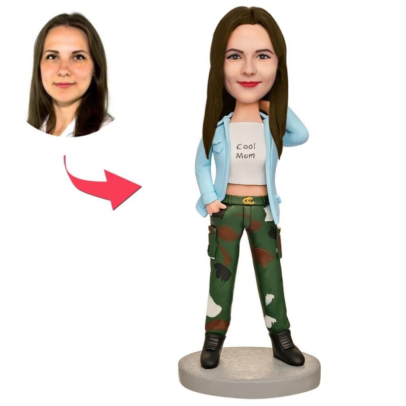 Custom Bobblehead with Engraved Text Mother’s Day Gift – Cool Mom