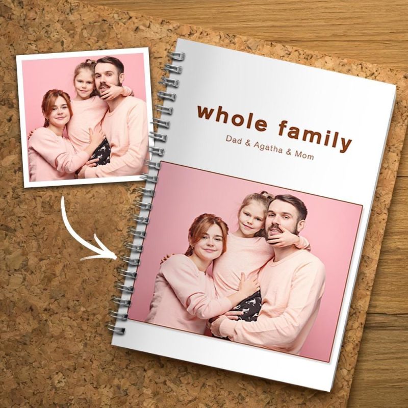 Custom Photo Notebook Ruled Notebook Family Gifts 14*21CM
