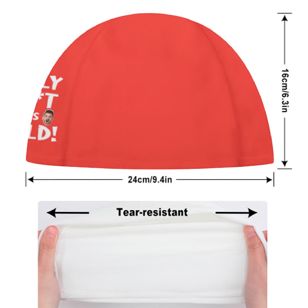Personalized Red Swim Caps Custom Swimming Cap Summer Gift For Her - Image 4