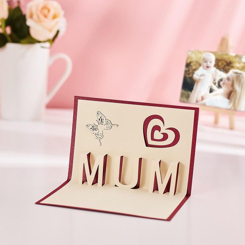 Happy Mother’s Day Card with Heart – 3D Creative Card