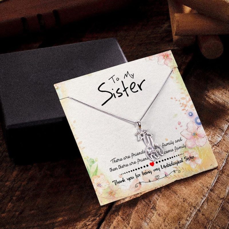 Personalized Necklace Gifts With Personalised Message Card Gifts for Sister