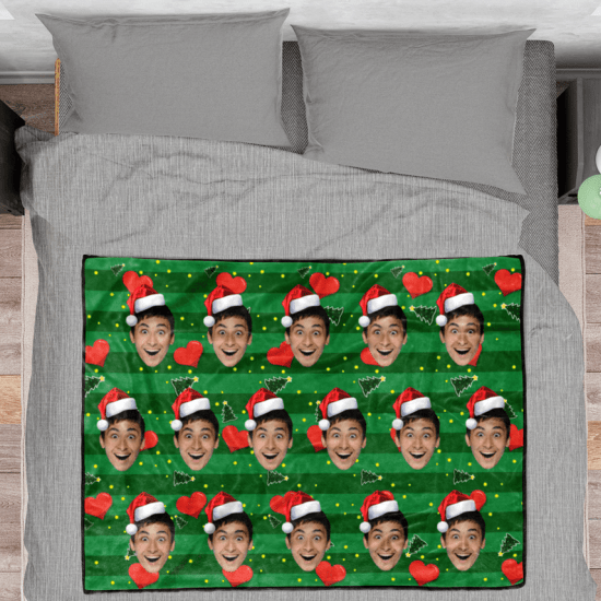 Personalized Blanket Christmas Gift – Green