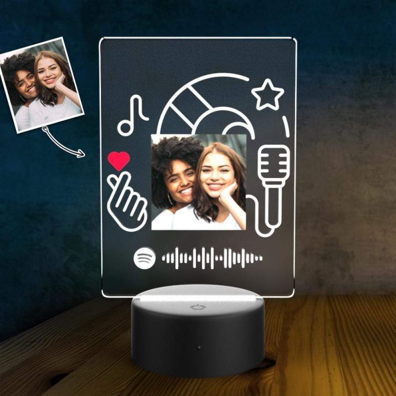 Custom Song LED Lamp Music Code Led Light Gifts for Friends