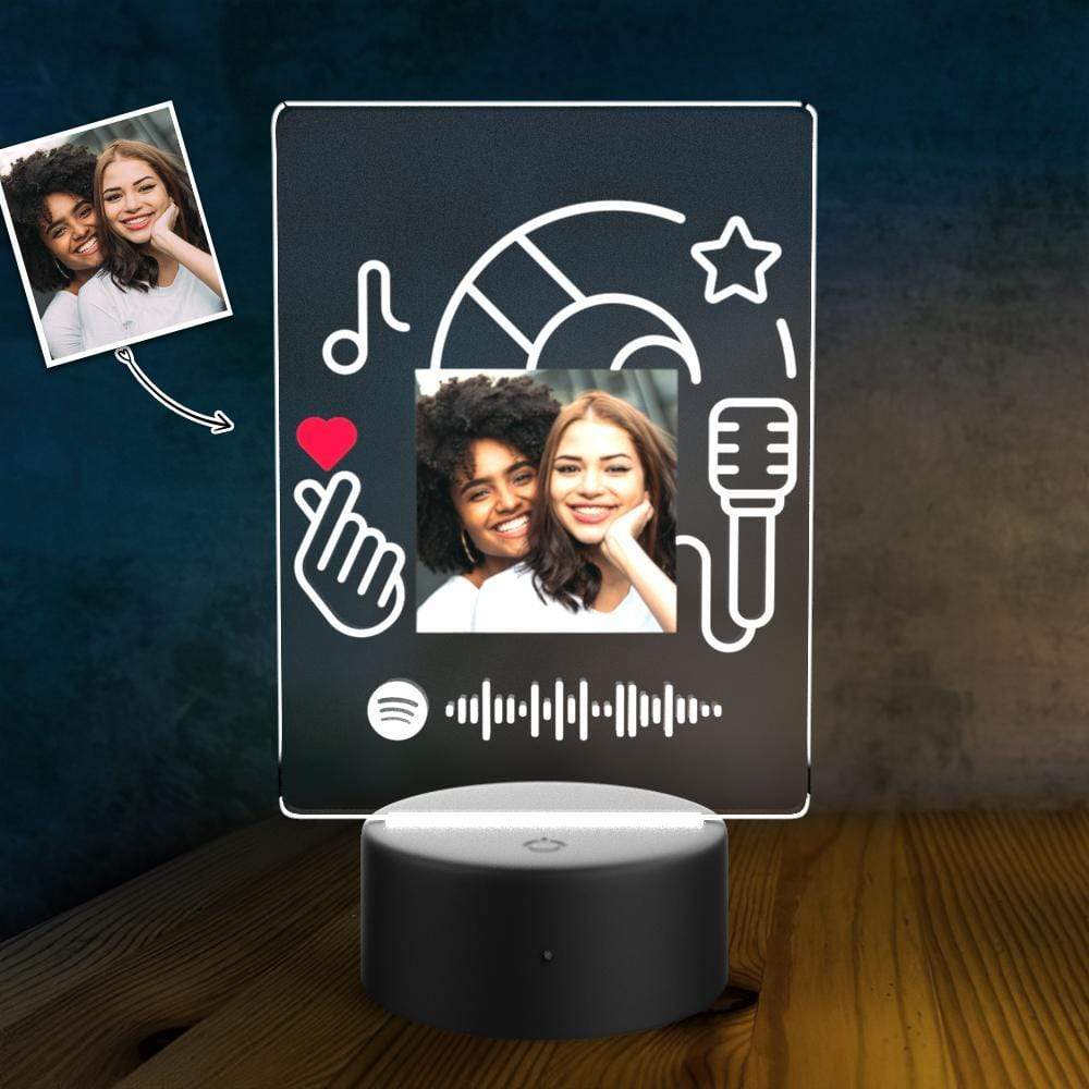 Custom Song LED Lamp Music Code Led Light Gifts for Friends