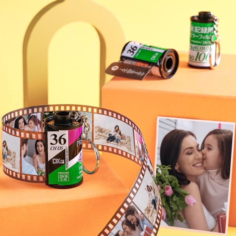 Personalized Photo Film Roll Keychain | Custom Spotify Code Keychain