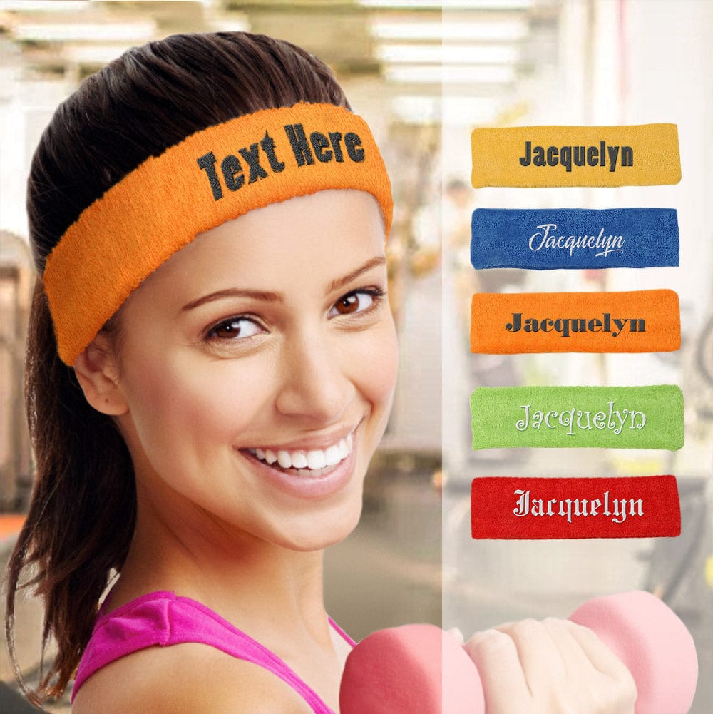 Custom Sports Headband With Name or Text Gift for Him
