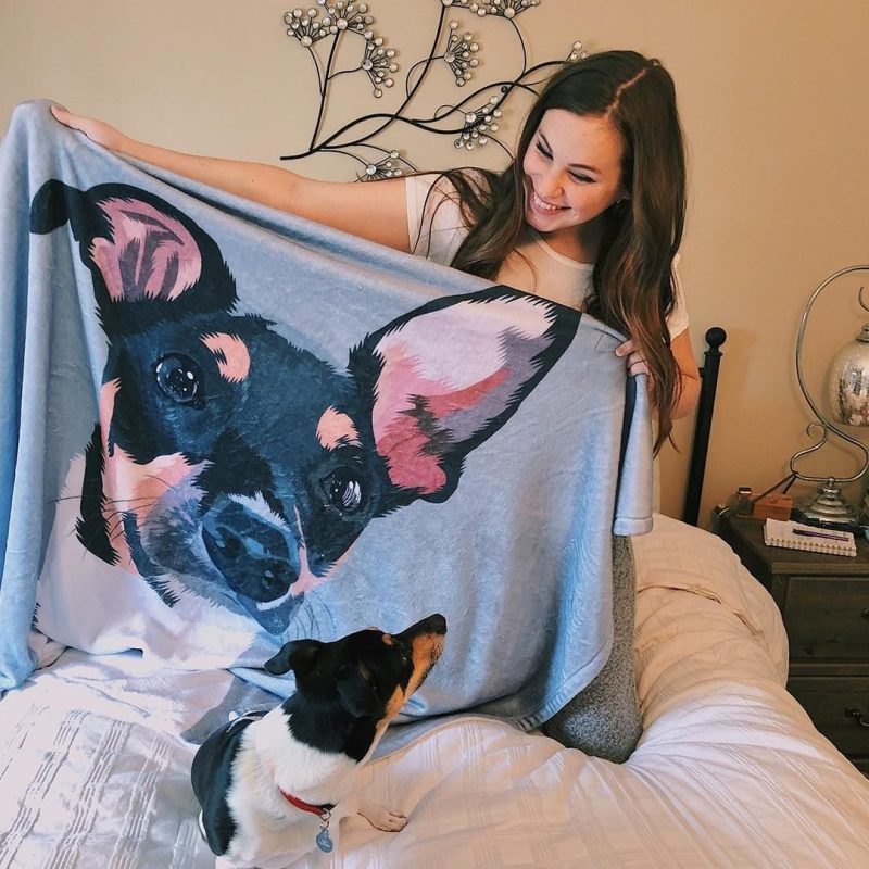 Custom Blanket with Pet Photo Gifts For Dog Lovers