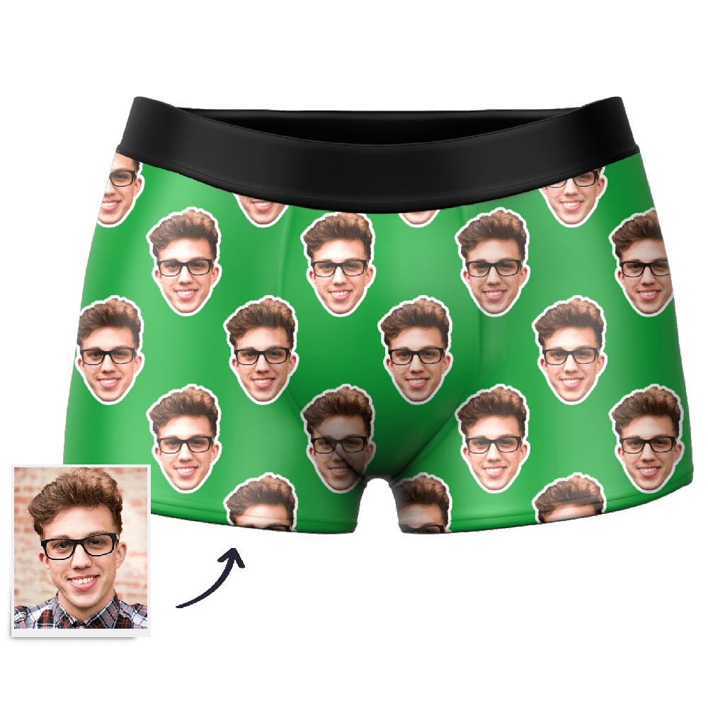 Men's Custom Colorful Face Boxer Shorts 3D Online Preview - Image 2