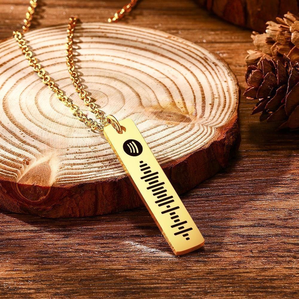 Spotify Necklace Custom Bar Necklace Song Necklace Custom Music Necklace - Image 2