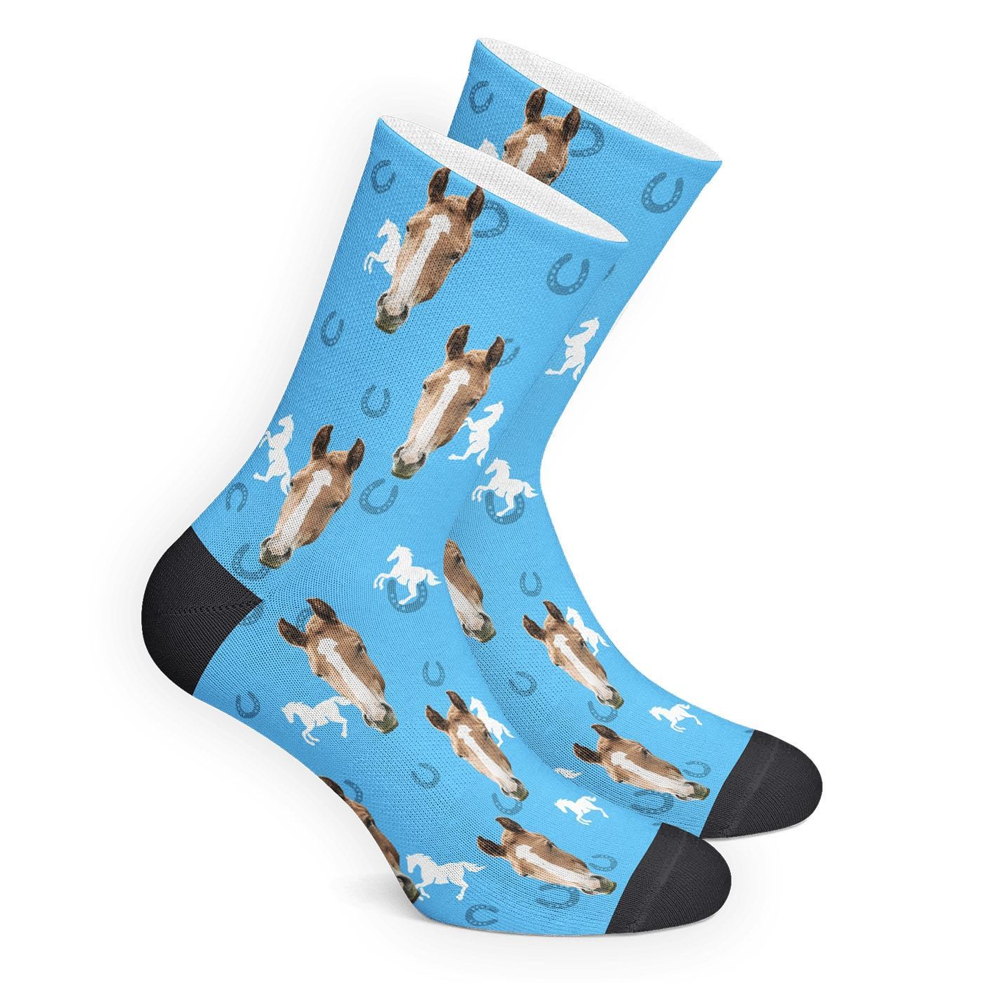 Custom Face Socks Personalized Horse Lover Christmas Gift - Image 2