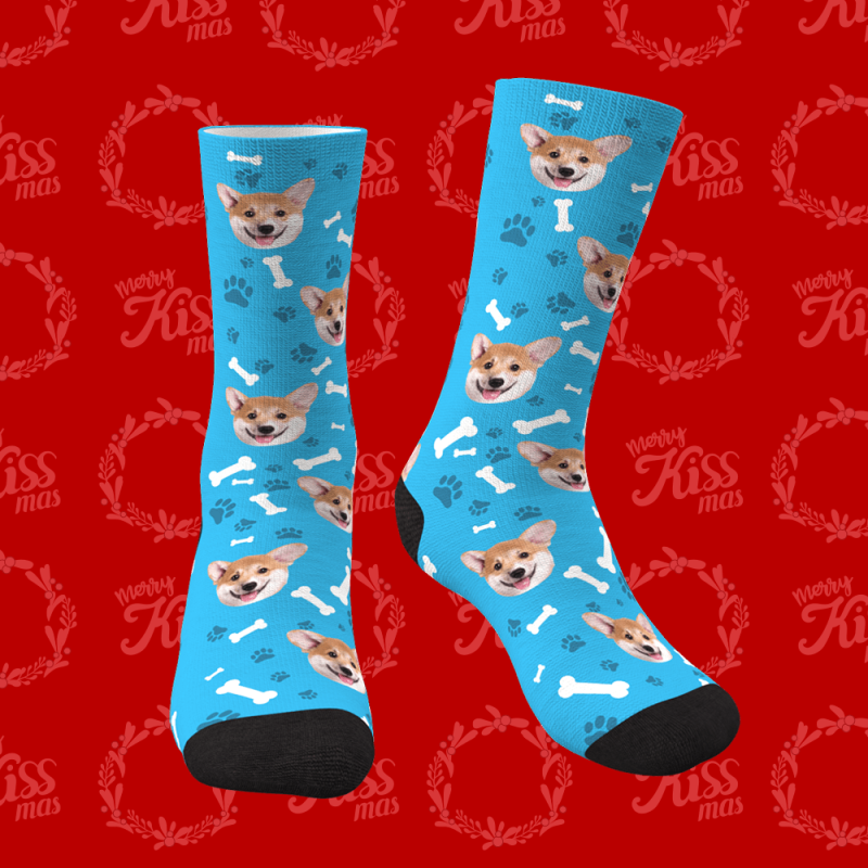 Christmas Gifts Dog Face Socks Personalized Socks – 8 Colors