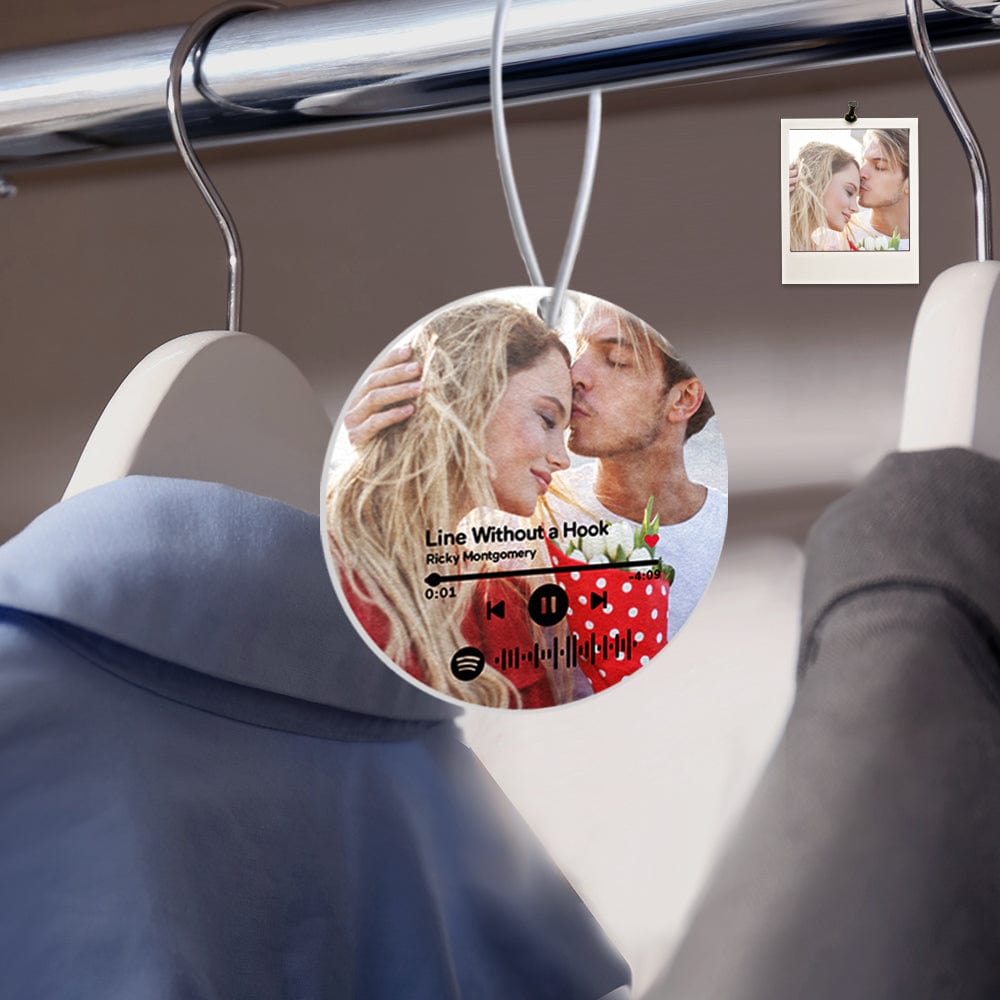 Personalized Spotify Code Car Air Freshener Rearview Mirror Ornament Anniversary Gift For Couple - Image 2