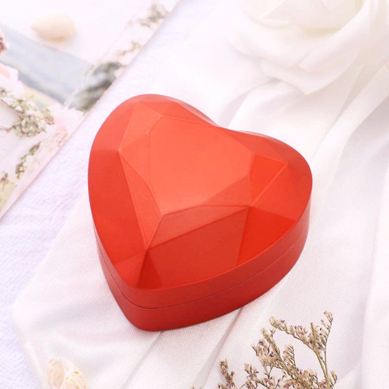 LED Heart Shaped Ring Box Jewelry Box with Light Valentine's Day Gifts for Proposal Wedding Engagement - Image 4