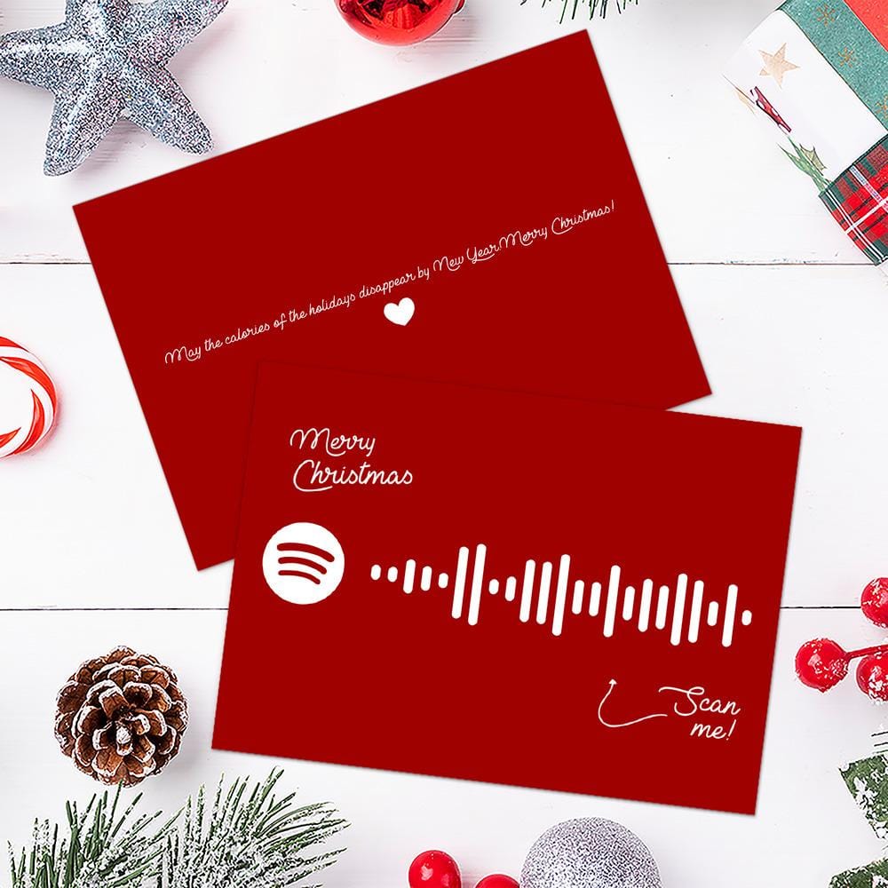 I Saw Mommy Kissing Santa Claus Spotify Code Music Greeting Card - Image 2
