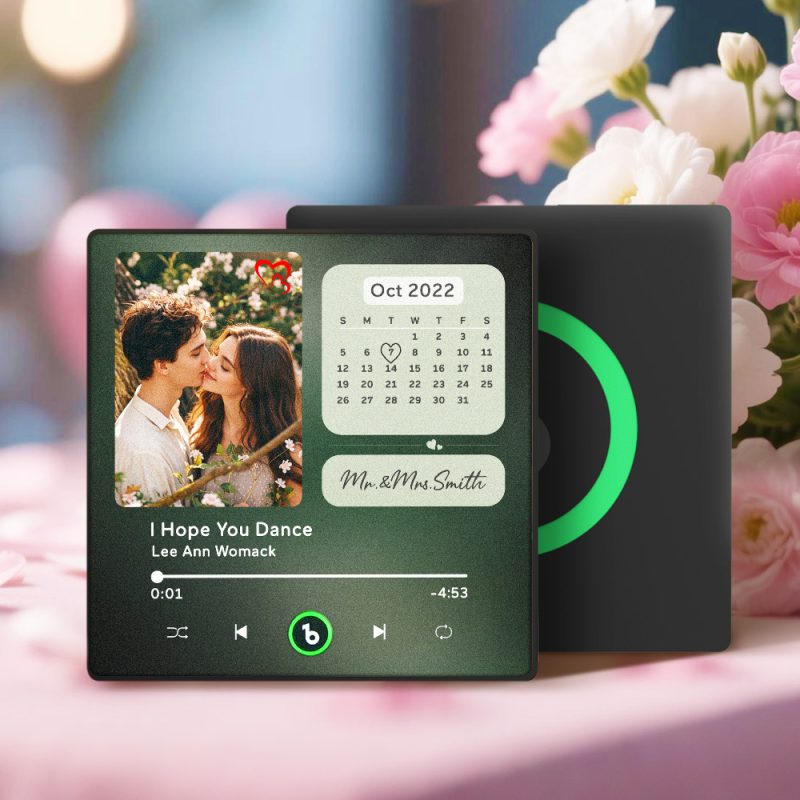 Custom Music Fridge Magnet Personalized Photo Calendar Fridge Magnet With Music That Can Play Song Calendar Gifts Anniversary Gifts for CoupleUS