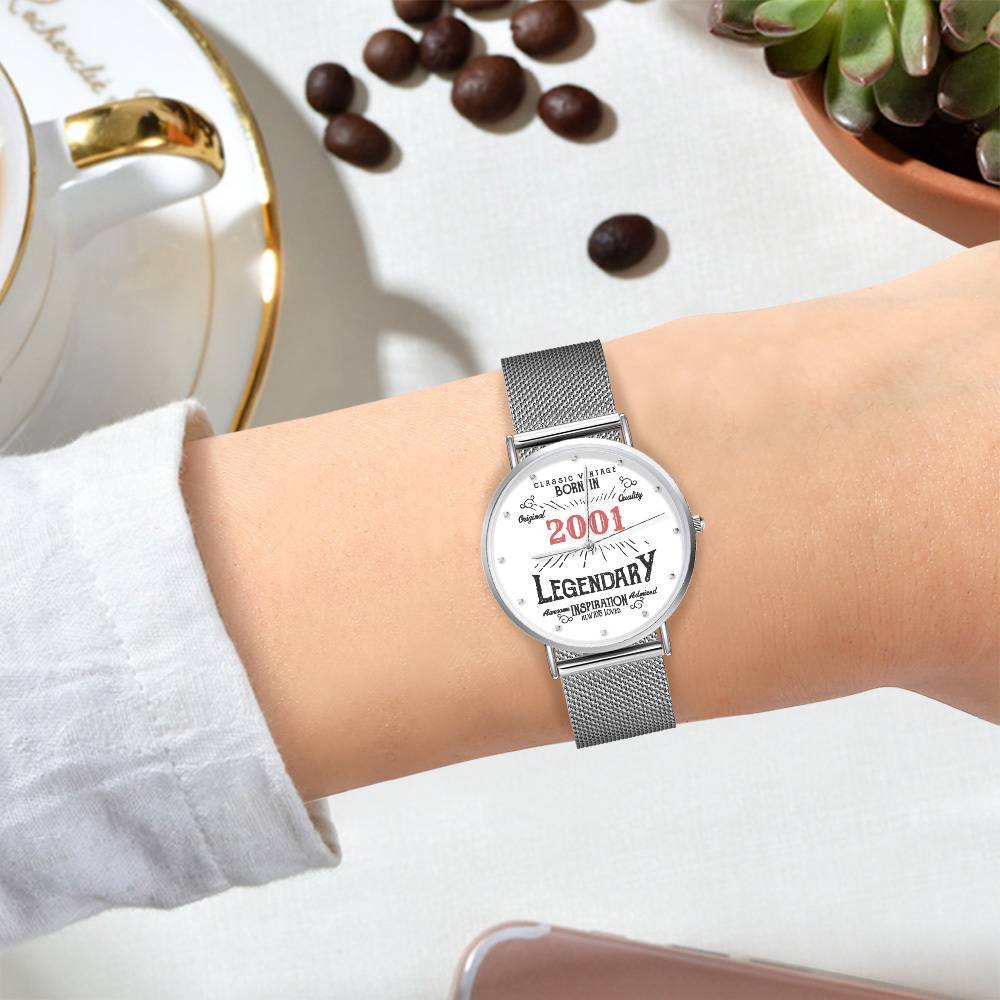 21st Birthday Watch Custom Printed Watch 2001 Birthday Gifts 21st Birthday Gifts