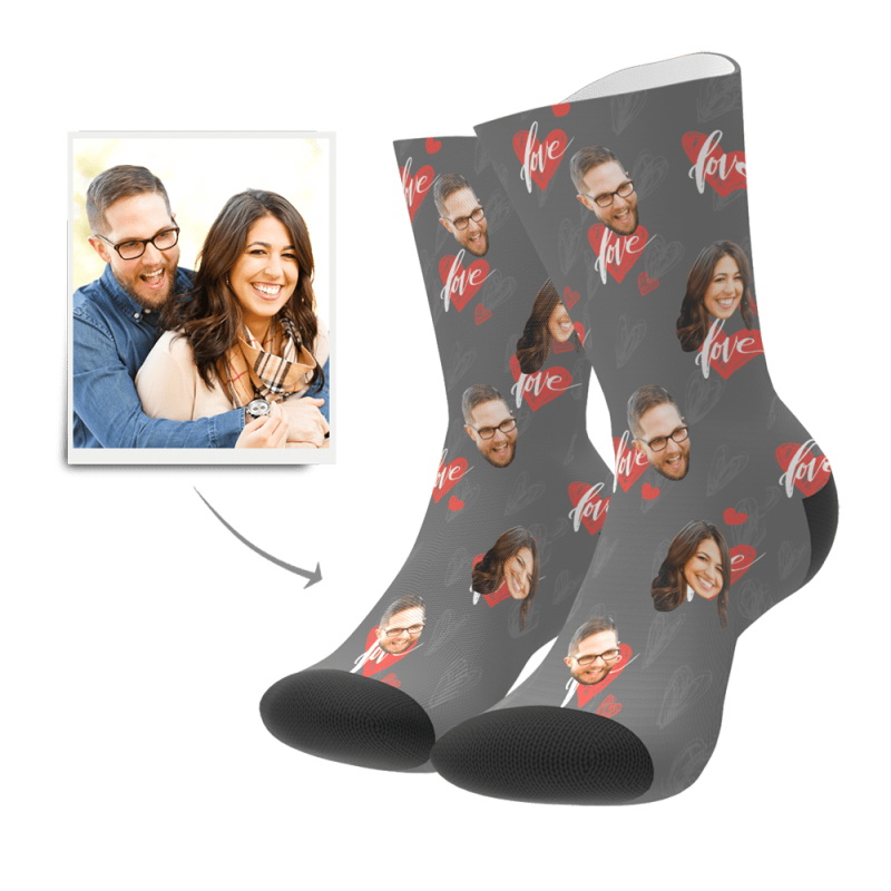 Custom Socks Memorial Gift – Heartbeat Anniversary Gift