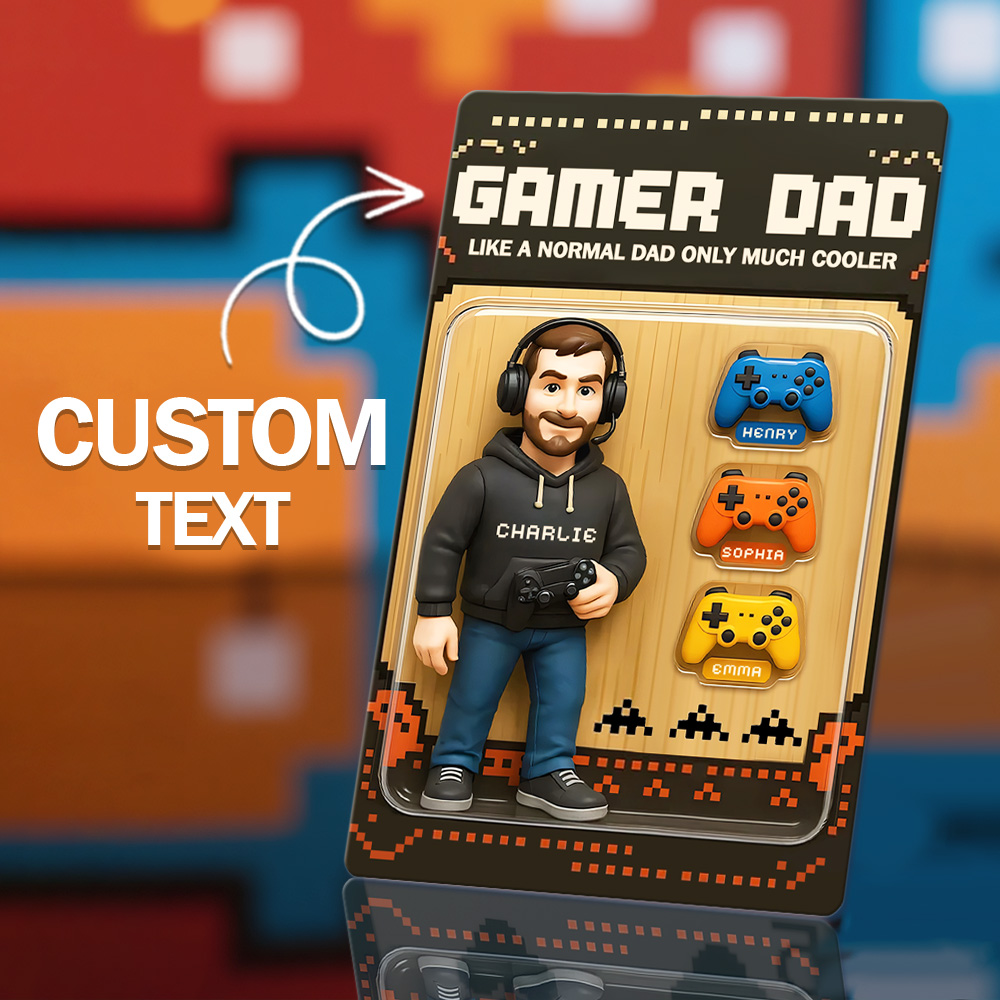 Custom Father's Day Poke Game Card Personalized Game Inspired Card Gift for Dad Father's Day KeepsakeUS