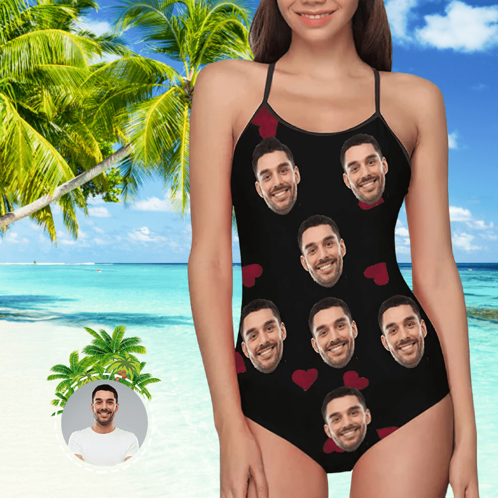 Personalized Husband Face Swimsuit Photo Swimwear Custom Bathing Suit Bridesmaid Party