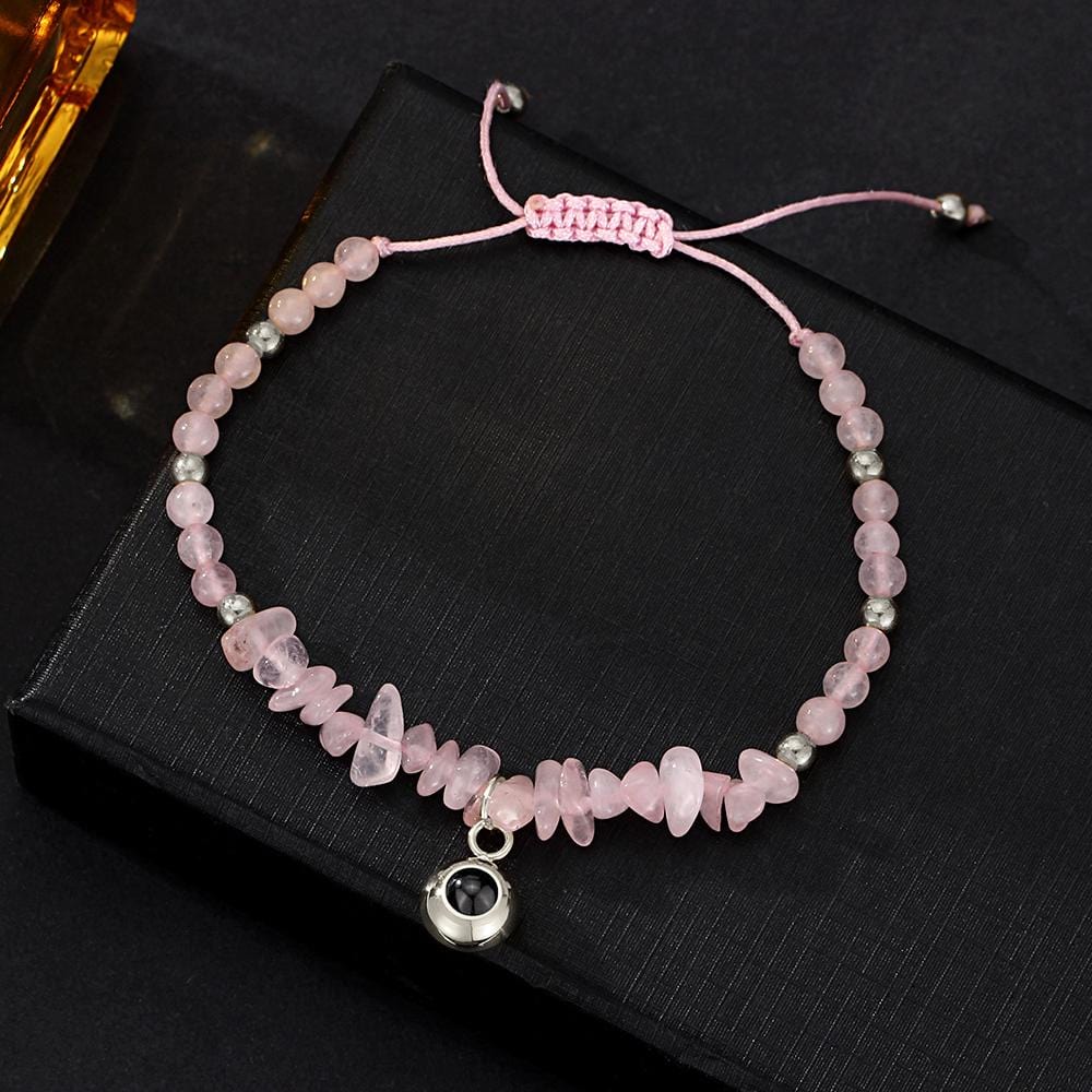 Personalized Picture Projection Bracelet With Colorful Stone Chain Unique Christmas Gift For Friends - Image 4