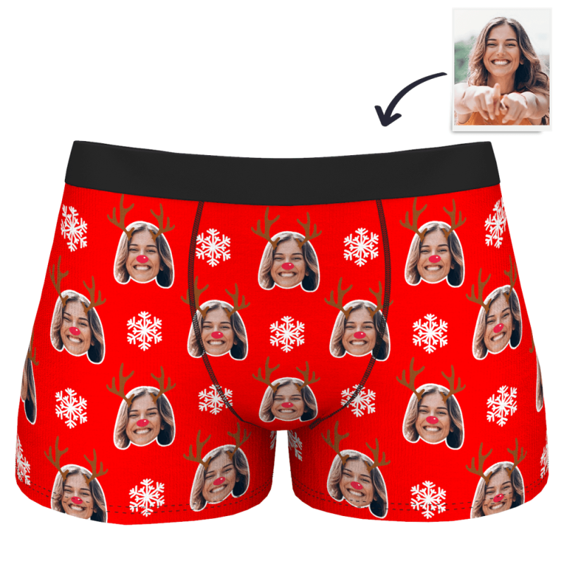 Christmas Gift For Boyfriend Custom Underwear – Christmas Reindeer