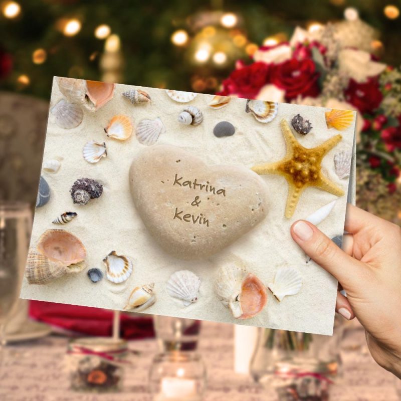 Custom Valentines Cards Heart Rock Valentine’s Day Card Gifts For Girlfriend Boyfriend