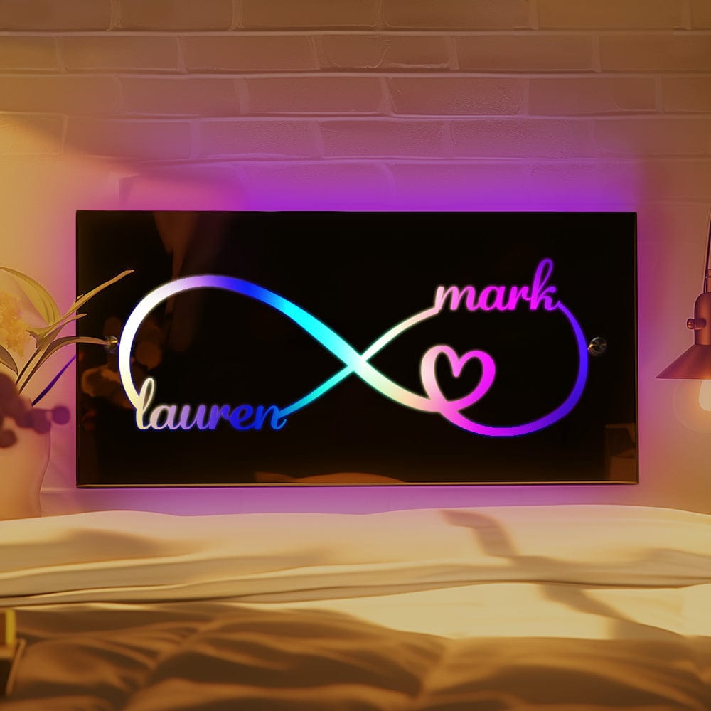 Custom Name Mirror Light Personalized Couple Christmas Gift - Image 2