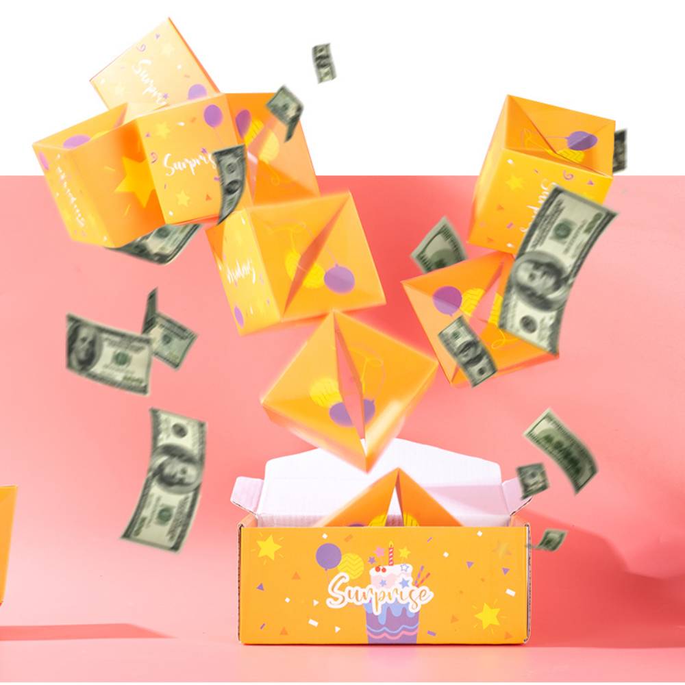 DIY Birthday Surprise Gift Box Explosion for Money Cash Pop Up Gift Box for Birthday - Image 2