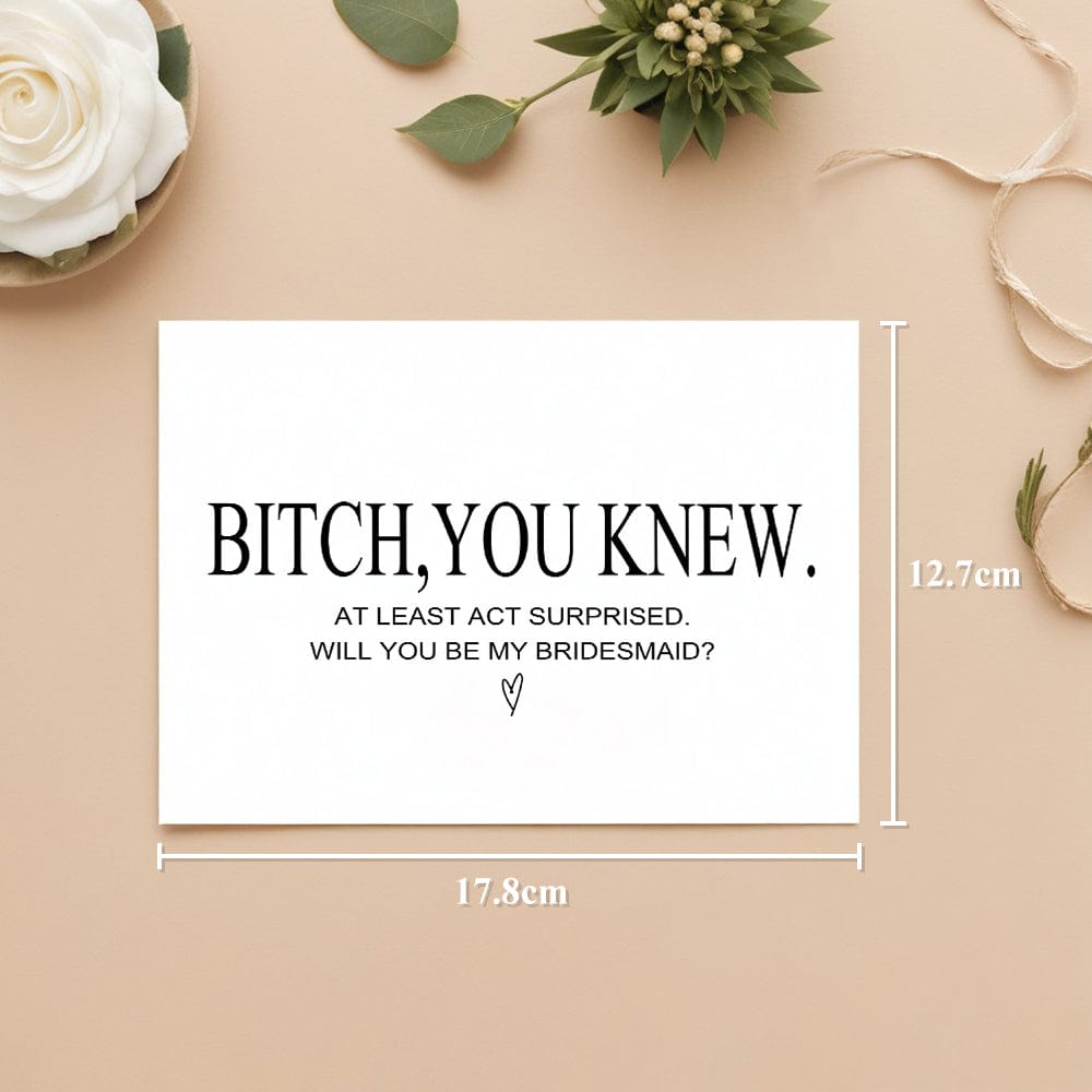 Funny Bridesmaid Proposal Card Will You Be My Bridesmaid Maid of Honor Card - Image 2