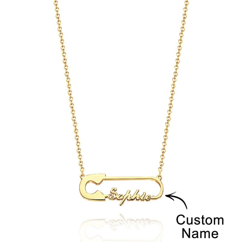 Personalized Name Chain Necklace Paperclip Necklace Custom Name Necklace
