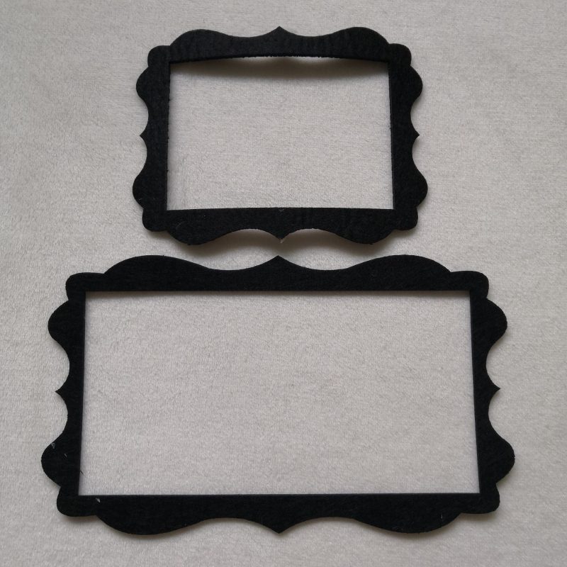 Photo Booth Signs Gift For Baby Black Floral Border-2 Pieces