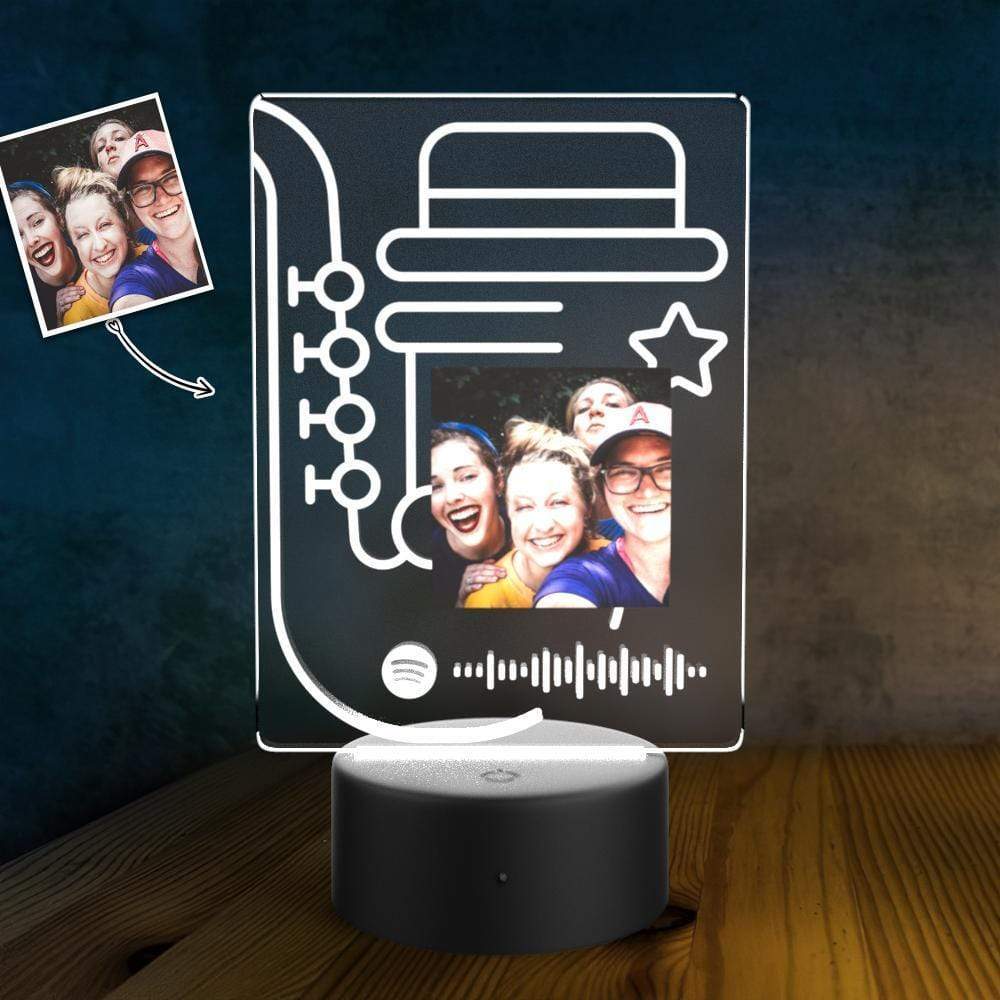 Custom Song Plaque Lamp 7 Colors Anniversary Gifts for Music Lovers