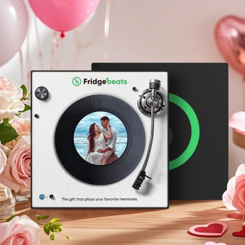 Custom Music & Photo Fridge Magnet Can Customize 1-6 Vinyl and Songs