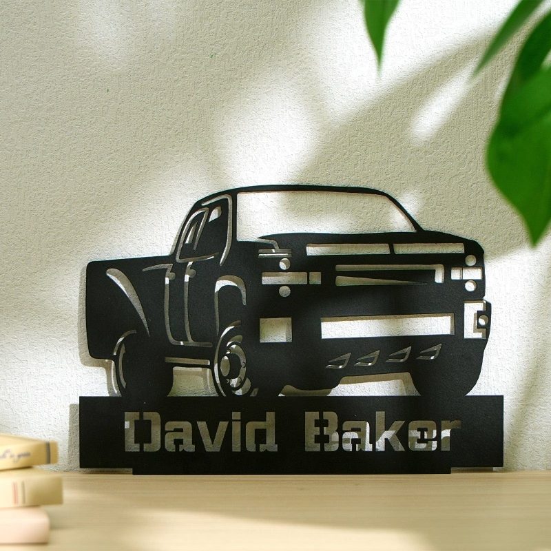 Custom Name Vehicle Metal Sign Home Decor Gifts for Him