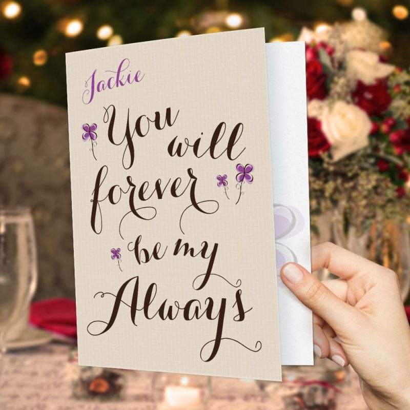 Custom Valentine’s Day Card You Will Always Be Greeting Card Gifts For Girlfriend Boyfriend