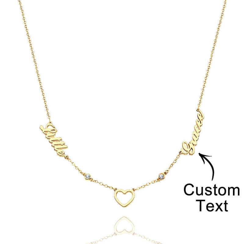 Personalized Lovers Heart Name Necklace Love Gift For Her