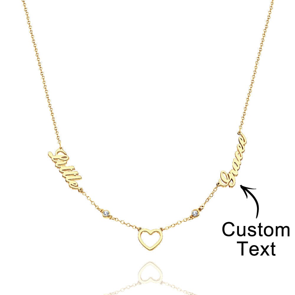 Personalized Lovers Heart Name Necklace Love Gift For Her