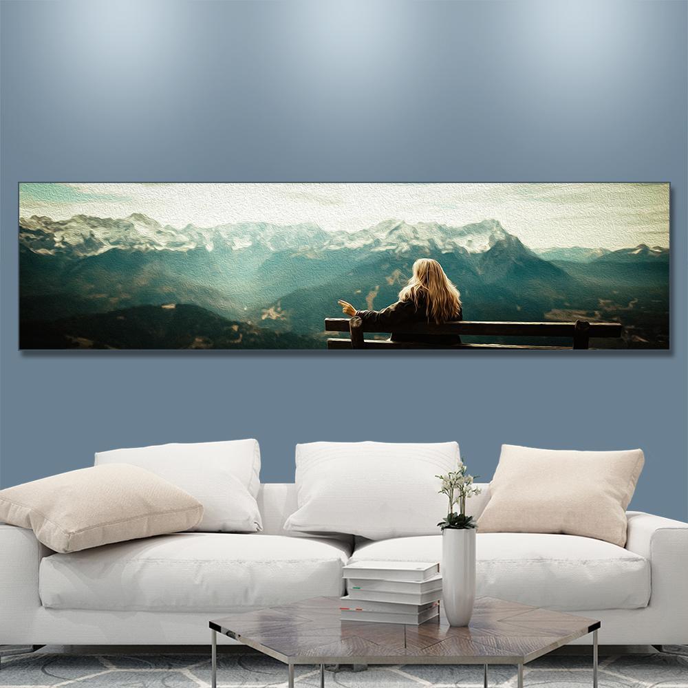 Large Custom Canvas Print Housewarming Gift for Women- 135*35cm