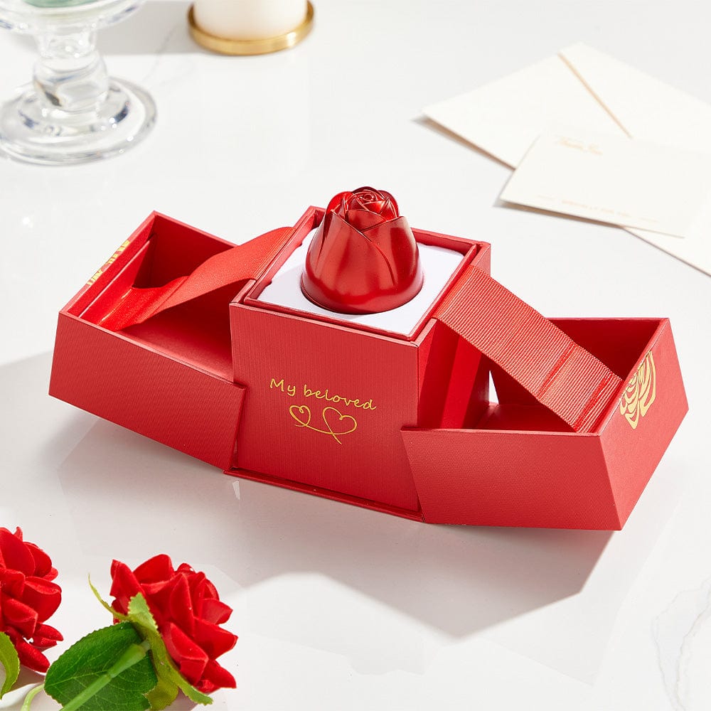 Romantic Liftable Rose Shaped Necklace Gift Box Jewellery Gift Box - Image 2