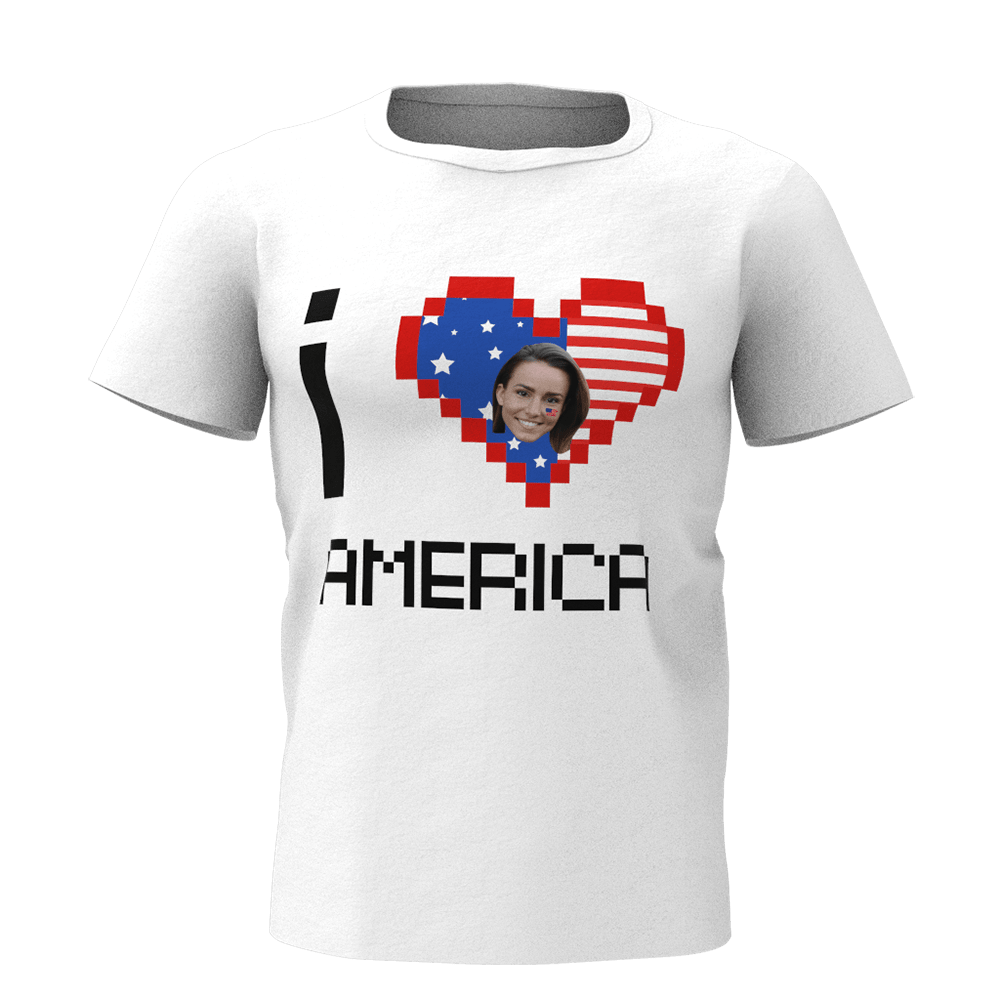 Custom T-shirt 4th of July Gifts - "I love America" - Image 2