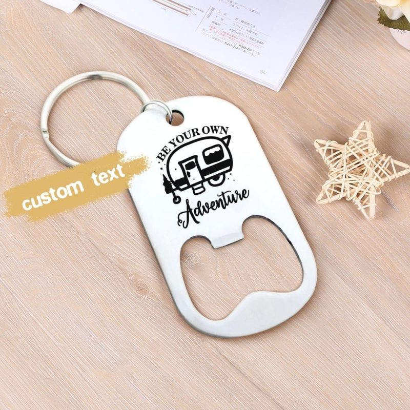 Adventure Keychain Bottle Opener Keyring Custom Keychain Gift For Valentine’s Day