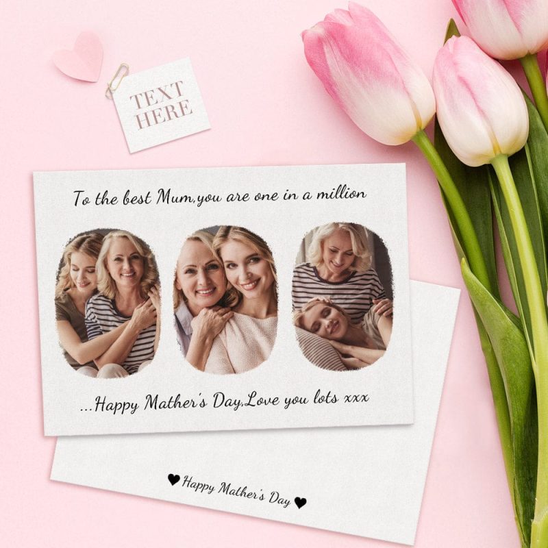 Custom Mother’s Day Greeting Card Personalized Photo Cards Gifts For Mom