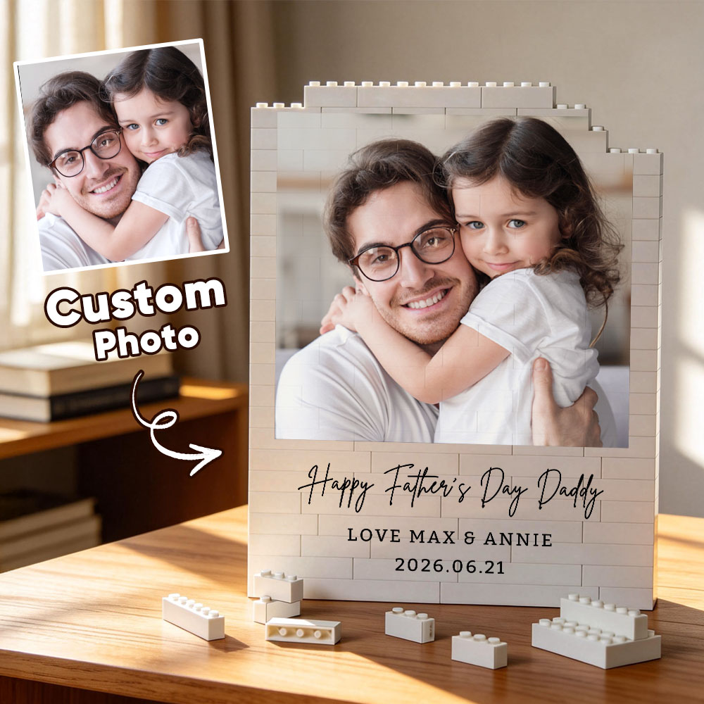 Personalised Father's Day Building Block Photo Gift | Daddy Gift | Dad Birthday | Unique Photo Present For Dad - Image 2
