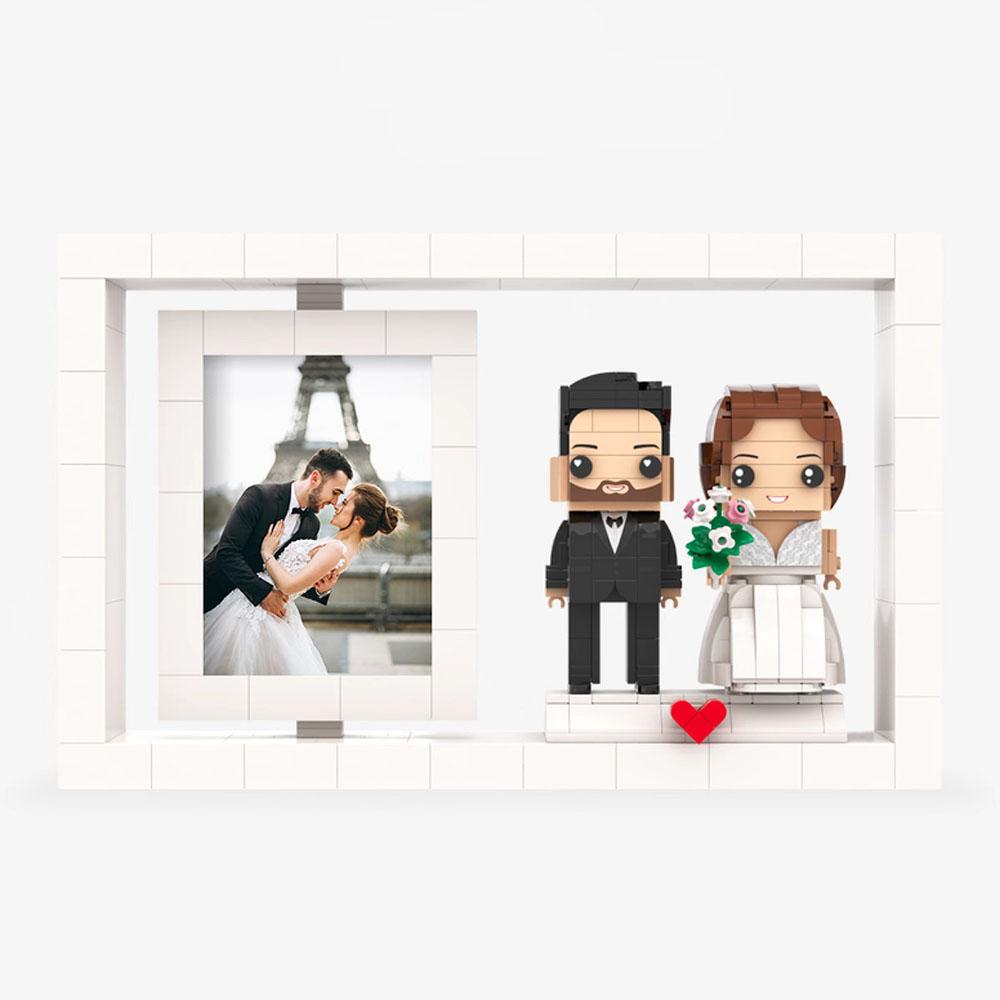 Valentine's Day Gift Custom Brick Figures Couple Portrait Block Perfect Gift For Loved Ones (Not Assembled)