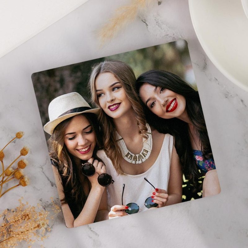 Best Friend Gifts Custom Coasters with Photo Anniversary Gift for Friends- 10*10cm