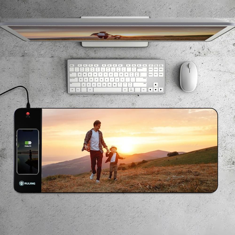 Customized Wireless Charging Mouse Pad Gifts for Gamer Boyfriend - Image 2