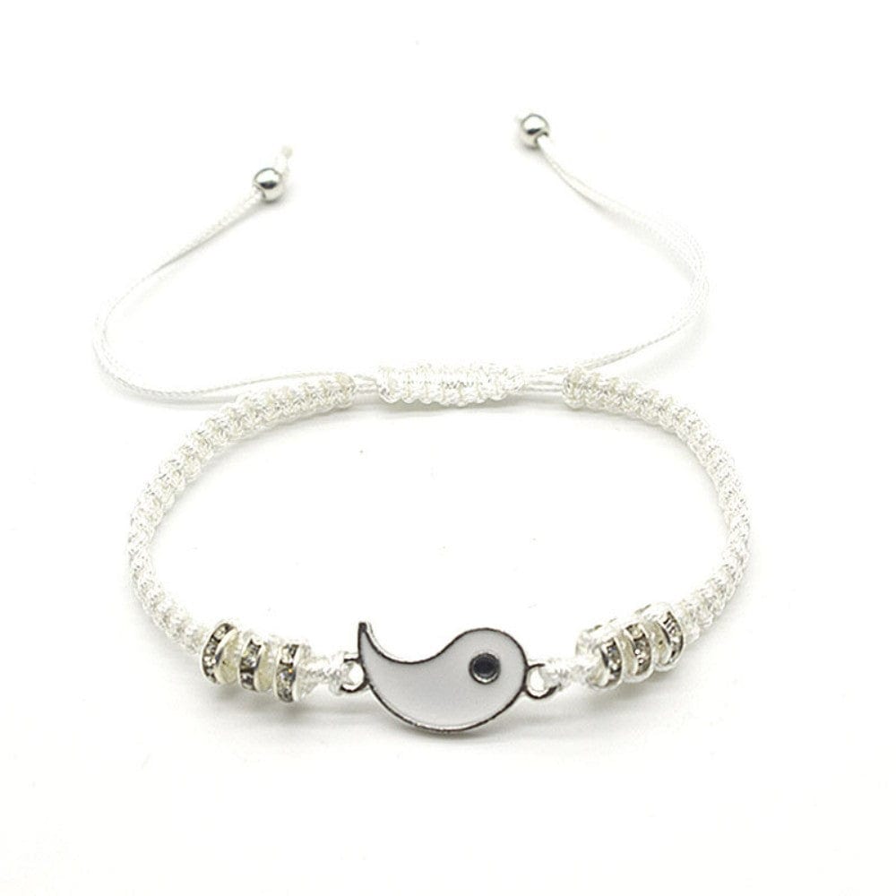 Yin Yang Adjustable Cord Bracelet Handmade Tai Chi Braided Rope Charm Bracelet - Image 2
