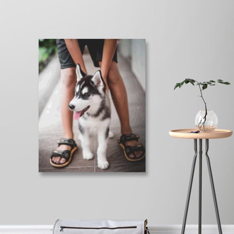 Custom Paint by Number Kits Dog Memorial Gifts – 24/36 Colors